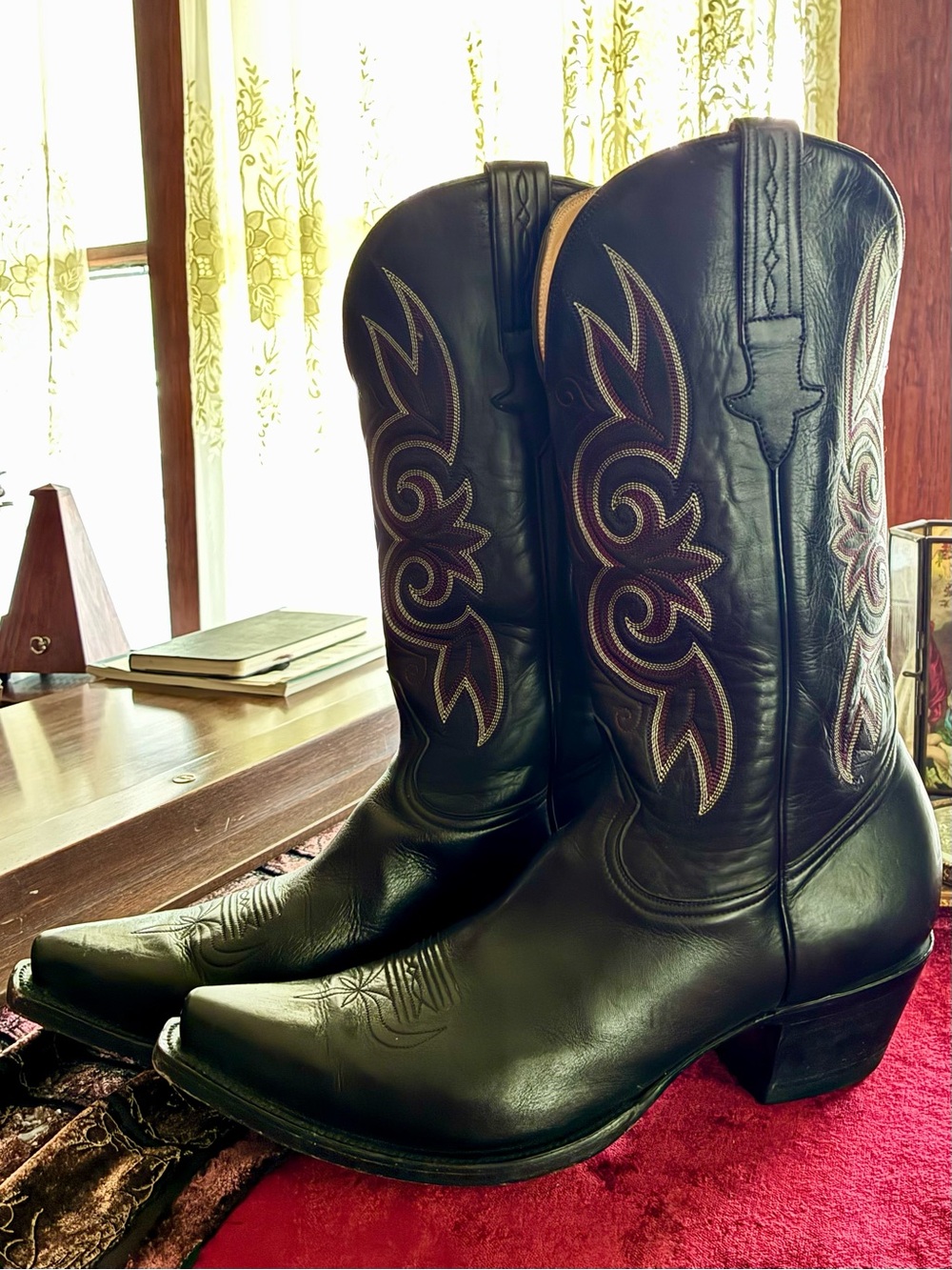 Heritage Boot Co Handmade Black Classic Cowboy Boots - The Patrick - Men’s 11